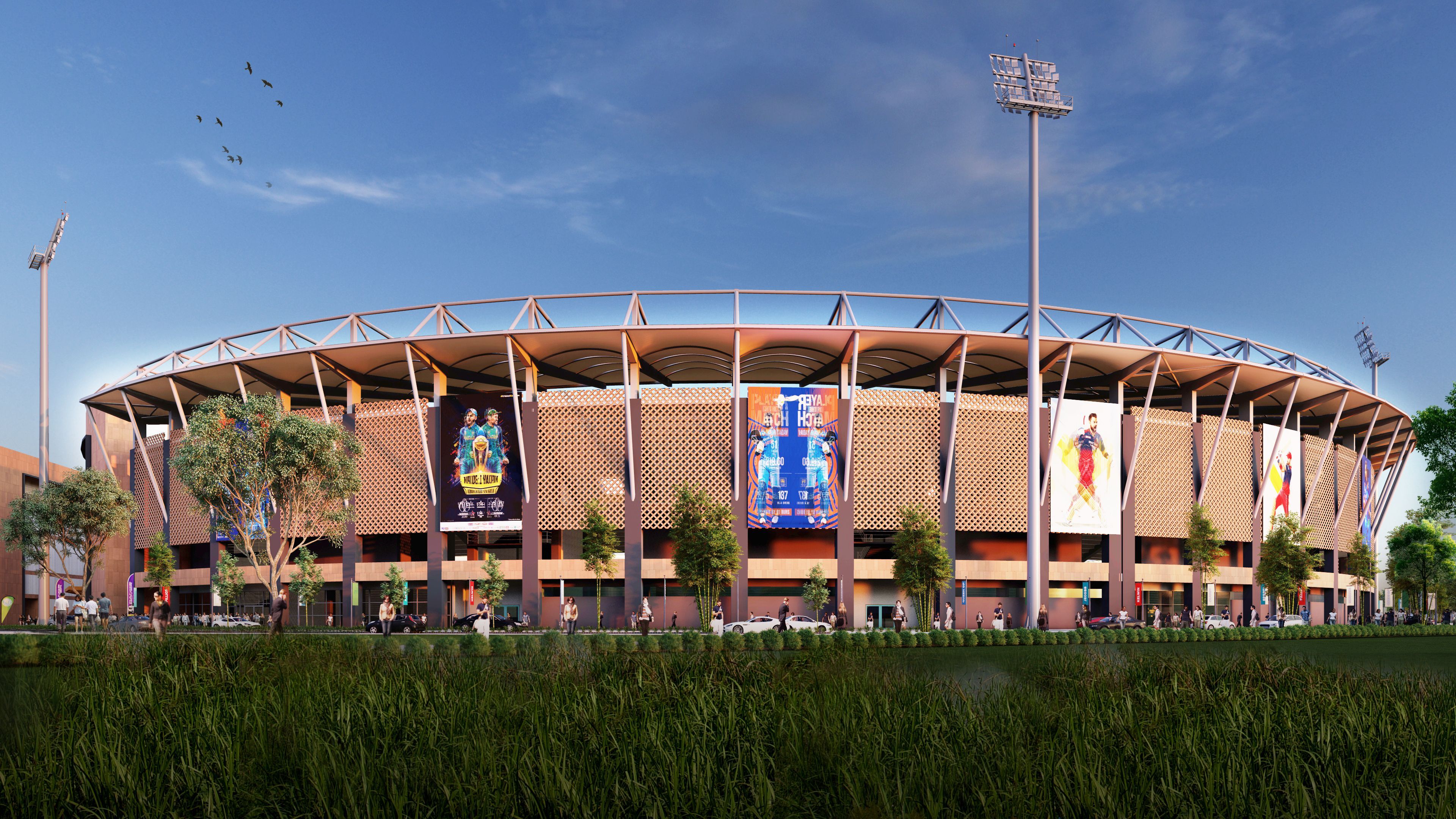 ICSD Stadium: by Spacio TechTonics